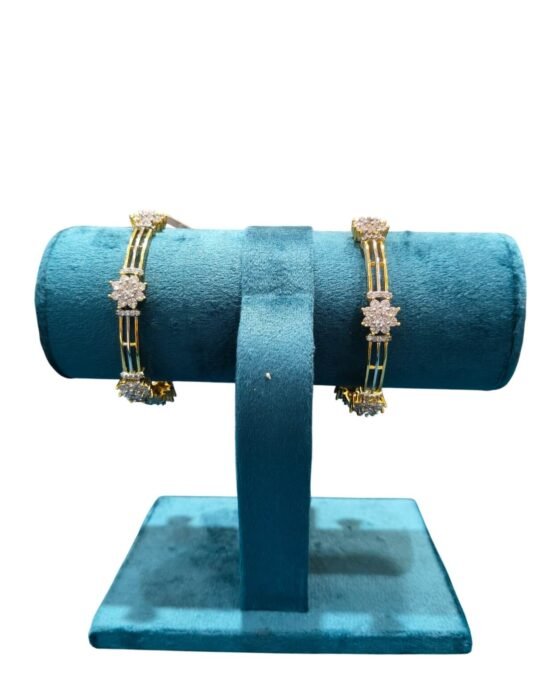 Gold Star Stone Bangle