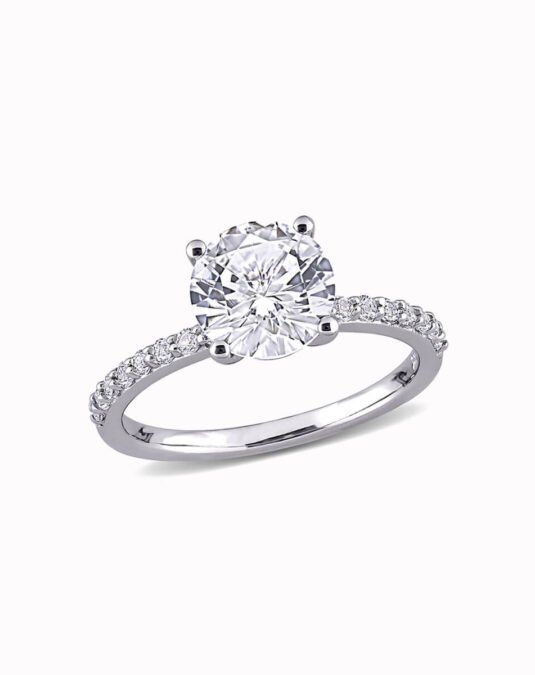White Sapphire Ring White Gold